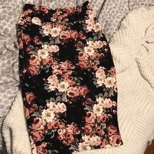 Rainbow pencil skirt